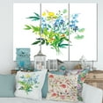 thumbnail image 2 of Designart ' Meadow Flowers Garland On White ' Farmhouse Canvas Wall Art Print, 2 of 3