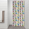 thumbnail image 3 of Modern Dinosaur Print Shower Curtain - Abstract Watercolor Dino Artwork for Bathroom Decoration, 3 of 5
