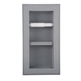 thumbnail image 4 of Boreas Recessed Solid Wood Double Toilet Paper Holder 7 x 14.5 - Primed Gray, 4 of 5