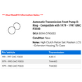 thumbnail image 2 of Automatic Transmission Front Pump O-Ring - Compatible with 1979 - 1997 GMC P3500 1980 1981 1982 1983 1984 1985 1986 1987 1988 1989 1990 1991 1992 1993 1994 1995 1996, 2 of 2