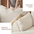 thumbnail image 6 of EHANCIS Oversized Corduroy Chaise Lounge Chair,Comfortable Boneless Sleeper Sofa,Couch with 2 Pillows for Living Room,Apartment & Reading Nook,White, 6 of 8