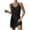 Black, variant on Besolor Women's Summer Crochet Cover up V Neck Bathing Suit Coverup Knit Hollow out Sleeveless Beach Mini Dress