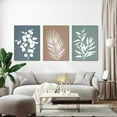 thumbnail image 2 of Botanical Wall Art Framed Canvas Plant Wall Decor Set of 3 Boho Botanical Prints Rustic Modern Farmhouse Wall Art Eucalyptus Leaves Living Room Home Decor, 2 of 6