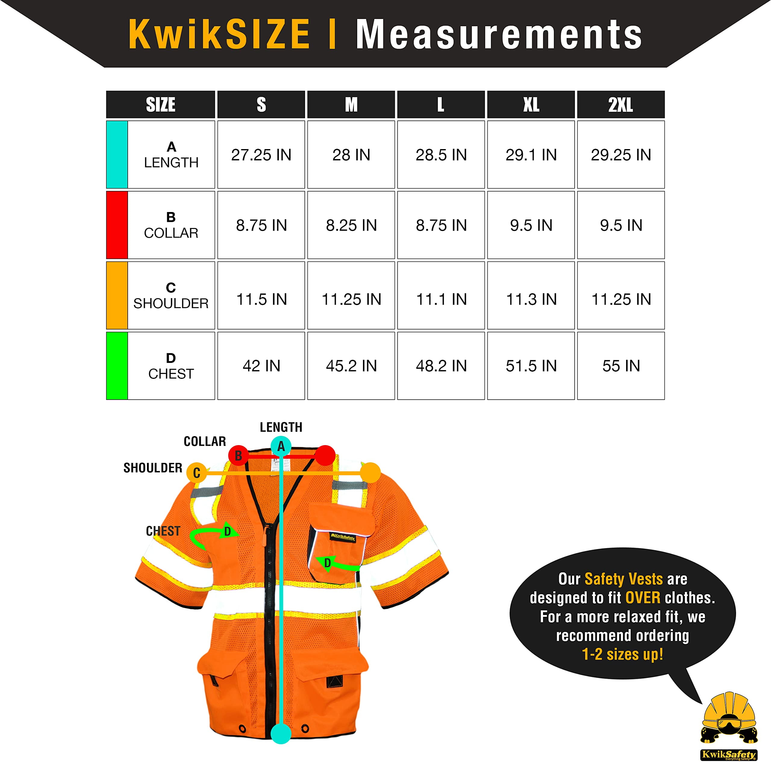 KwikSafety (Charlotte, NC) EXECUTIVE Safety Vest (10 Pockets) Class 3 ANSI OSHA High Visibility Reflective Heavy Duty Mesh Zipper HiVis Construction Work Site HiViz Men Women | Orange 2X-Large
