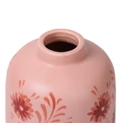 Mainstays By Becky G. & Alejandra Tall 7.6 Pink Flower Decorative Ceramic Vase