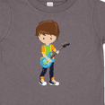thumbnail image 4 of Inktastic Rock Boy, Brown Hair, Guitar Player, Band, Music Boys Toddler T-Shirt, 4 of 5