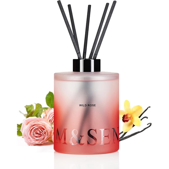 M&SENSE Ensemble de Diffuseurs de Roseau Sauvage - Diffuseur Parfumé de 16,9 oz Liq pour Grande Pièce avec Bâtonnets, Cadeau de Parfum Longue Durée pour la Décoration de Chambre, Salle de Bain et Bureau