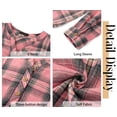 thumbnail image 6 of Fantaslook Womens Plaid Shirts Flannel Button Down Shirts Business Casual Long Sleeve Tops Dressy V Neck Blouses, 6 of 9