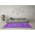 thumbnail image 3 of Ahgly Company Indoor Square Oriental Purple Industrial Area Rugs, 8' Square, 3 of 4
