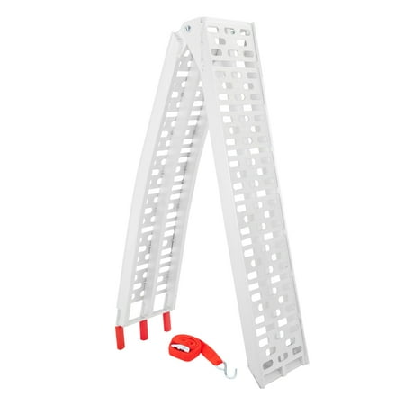 Zimtown 1pcs 7.5 Feet Aluminum Truck Ramps/ATV Ramps/Motorcycle Ramp/Loading Ramps for Lawn Mower/Pickup Trucks/Snow Blower 750lb Capacity