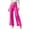 Hot Pink, variant on Women's Pants, Womens Wide Leg Dress Pants Criss Cross High Waist Novelty Trousers Stylish Casual Cut Strappy Flowy Pants