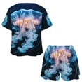 thumbnail image 3 of Jellyfish Ocean Style Print Women'S Pajamas Set Summer Sleepwear Sets 2 Piece Lounge Set, 3 of 7