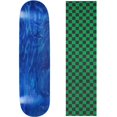 thumbnail image 1 of Tabla de skateboard Moose 8.25" azul y verde con lija a cuadros, 1 of 1