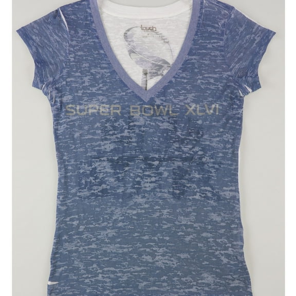 Touch Womens Super Bowl XLVI Graphic T-Shirt, Blue, Small