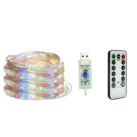 

5M 50LED Wire Light String Remote Control USB Holiday Light