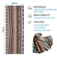 thumbnail image 2 of Multicolor Geometric Pattern Hot Yoga Mat Towel Non Slip for Hot Yoga - Quick-Drying Yoga Mat Cover with 4 Corner Pockets with Travel Bag - Hot Yoga Towel Non Slip Grip Moisture Wicking Sweat 70"x26", 2 of 6