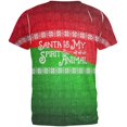 thumbnail image 2 of Christmas Santa is My Spirit Animal Sweater All Over Mens T Shirt Multi MD, 2 of 2