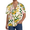 thumbnail image 3 of Naloa Fruit Men's Loose Fit Cuban Collar Short-Sleeve Shirt with Button-down and Chest Pocket for Everyday Wear Outings - Medium, 3 of 7