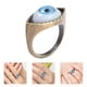 thumbnail image 5 of Anillo de aleación Anillo de dedo con diseño de ojo exagerado Anillo vintage Estilo punk Joyería de dedo Azul, 5 of 5