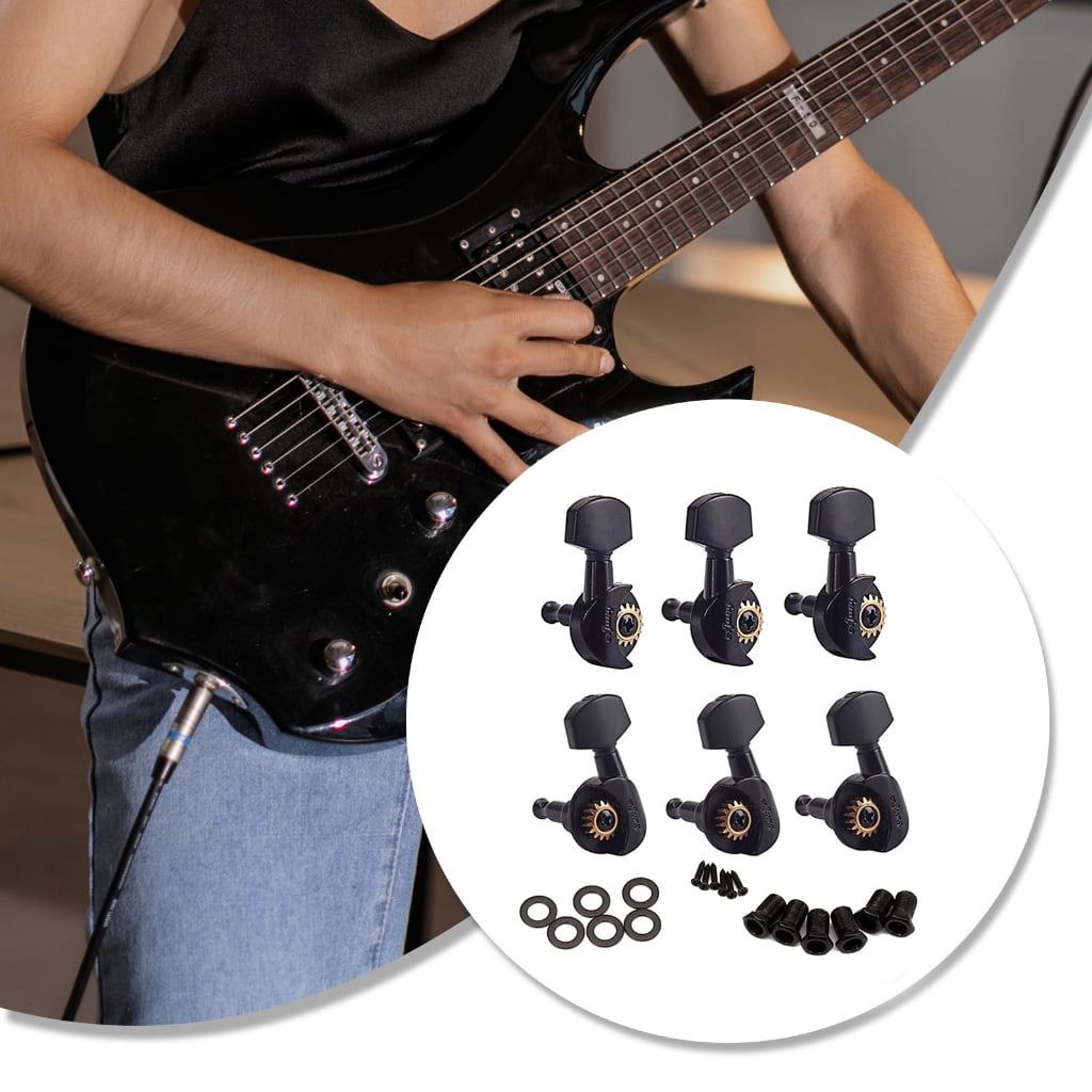 6Pcs Metal Guitar Tuning Machine Head Strings Tuners Replacement Guitars String Tuning Peg Guitar Accessories
