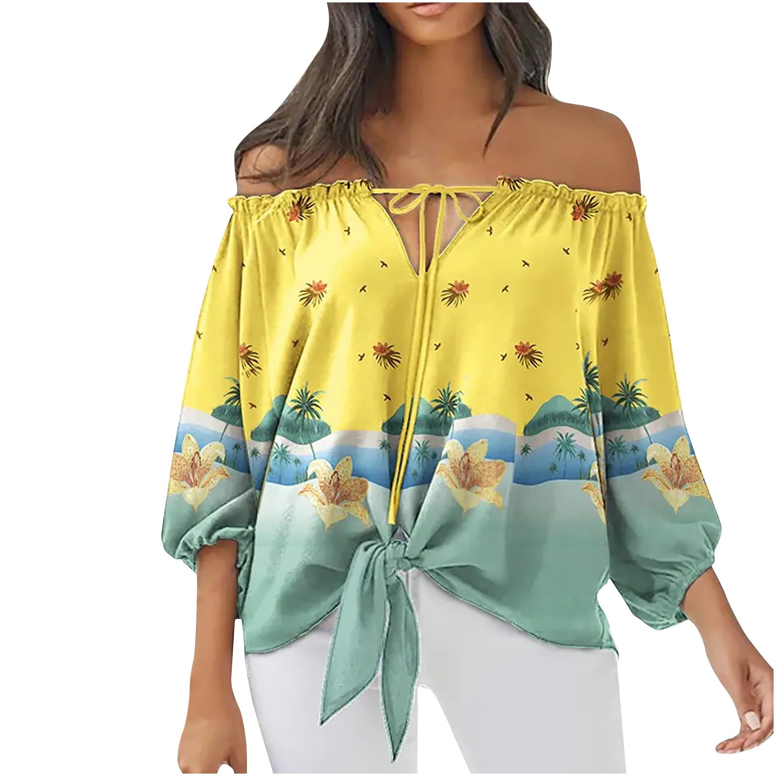 Women Strapless Lantern Sleeve Tops Sexy One Egypt Ubuy