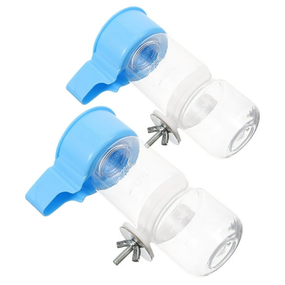 Zehuanyu Pet Water Bottle Bird Cage Water Feeder 2pcs Plastic Hamster Drinker Automatic Bird Water Dispenser Bird Water Bottle For Cage Parrots Parakeets