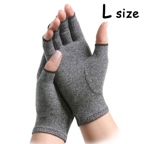 Sherry Arthritis Glove Compression Joint Finger Pain Relief Hand Wrist Support Bracket (L Size)