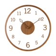 thumbnail image 3 of Modern Wall Clock Decorative Clocks for Walls Minimalist Wall Hanging Clock Acrylic Wall Clock for Bathroom Bedroom Office Living Room Decor Teak color, 3 of 8