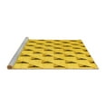 thumbnail image 2 of Ahgly Company Machine Washable Indoor Round Solid Yellow Modern Area Rugs, 4' Round, 2 of 4