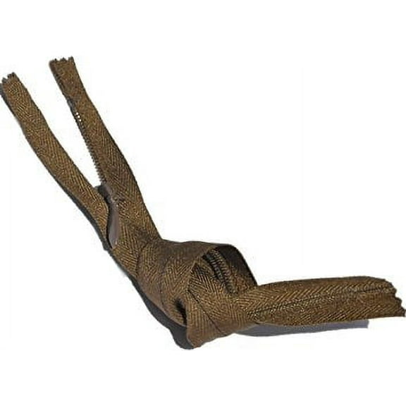9" Unique Invisible Zipper YKK Conceal ~ Invisible (12 Zippers/ Pack) Select Length, Color (Length 9.5 inch, S914Coffee Bean)