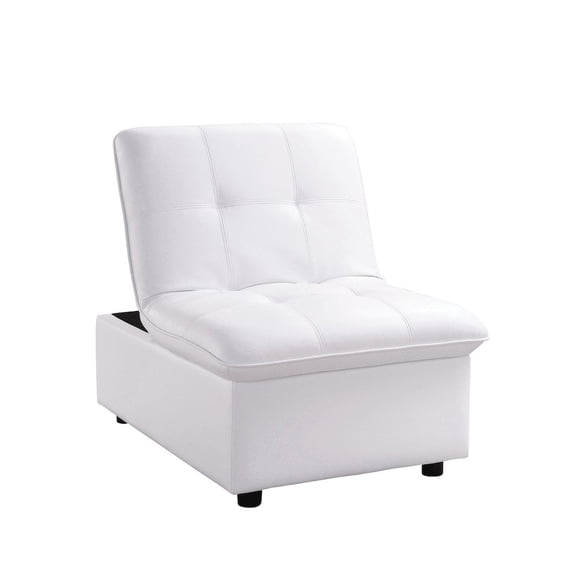 Furniture of America Kamala Faux Leather Tufted Futon Chair