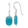 thumbnail image 1 of 925 Sterling Silver Aquamarine Simulant Earrings; for Adults and Teens; for Women and Men, 1 of 2