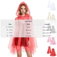thumbnail image 4 of YOIAVAIOY Women Sheer Tulle Hooded Cape Halloween Ghost Cosplay Cloak for Fancy Dress Party Costume Pink XL, 4 of 7