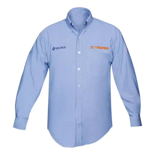 Camisa Azul Para Caballero, Manga Larga Talla M 60345