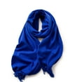 thumbnail image 4 of Fgnfyis Women's Winter Warm Tassel Shawl Scarf Soft Accessory for Cold Weather Dark Blue One Size, 4 of 4