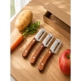 thumbnail image 4 of Assorted 3-Piece Multifunctional Vegetable Peeler Set, 1.8mm & 1.0mm Thick Premium Peelers with Wooden Handles and Storage Box, Kitchen Tool for Fruit Apple Potato Pumpkin Papaya with Bottle Opener, 4 of 7