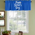 thumbnail image 3 of Happy Father's Day Curtain Valances for Windows, Kitchen Valance Window Treatments Panel 2 Pack, Blue Checkered Plaid Rod Pocket Short Curtains for Bathroom Bedroom 42 x 12 Inch, 3 of 8