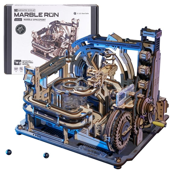 RoWood Casse-Tête 3D pour Adultes, Casse-Tête en Bois pour Adultes, Kits de Modèle de Course de Marbre, Cadeau de Casse-Tête en Bois 3D