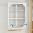 thumbnail image 2 of QualitChoice Armoire de Rangement de Salle de Bain Améliorée pour Grands Espaces avec Porte Rabattable Résistante à la Rouille et à la Saleté Facile à Installer Blanc Trois Couches, 2 of 6