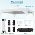 thumbnail image 4 of HOTEEL 10x10 Ez Up Pop Up Canopy Tent, Party Tents with One Push Central Button Air Vent, Instant Canopy Tent with Sidewalls & Reflective Strip, White, 4 of 9
