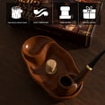 thumbnail image 4 of Elegant Walnut Wooden Ashtray with Cork Knocker - Dual Use for Home and Office - Stylish Wooden Stand and Holder, 4 of 8