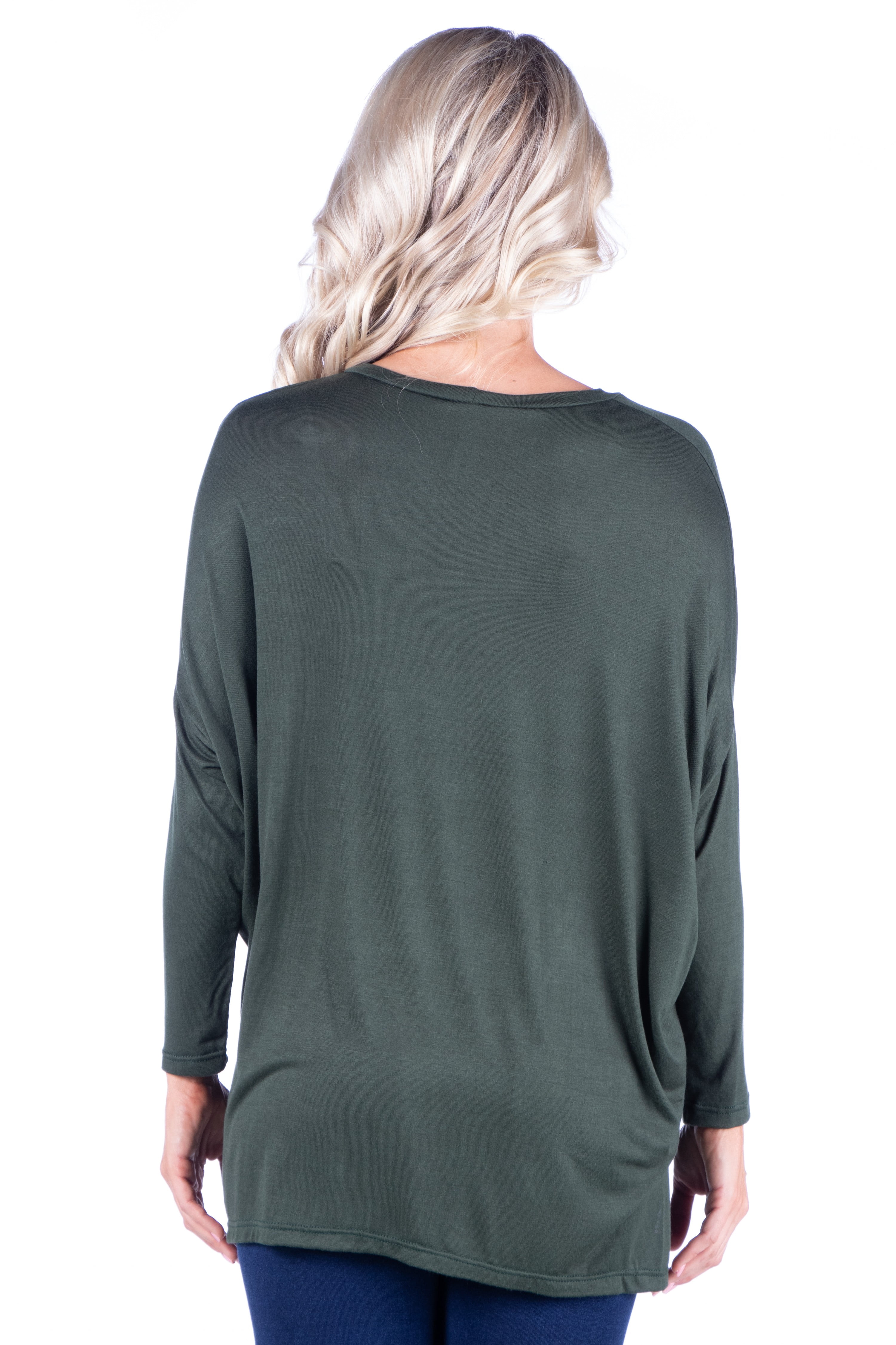 24/7 Comfort Apparel Women's Oversized Long Sleeve Dolman Top