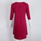 thumbnail image 4 of Blusa informal plisada con botones sueltos y mangas 3/4 para mujer, talla S S, 4 of 9