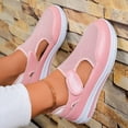 thumbnail image 2 of longantii Women's Orthopedic Walking Shoes Lightweight Breathable Slip-On Sneakers with Arch Support Wide Fit Non-Slip Soft Sole Casual Shoes for Seniors Pink, 2 of 5