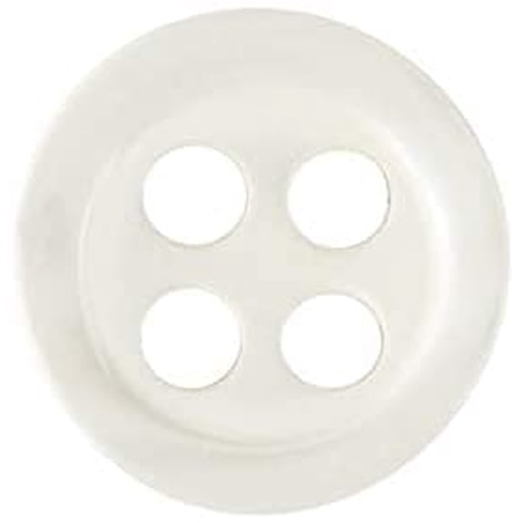 Sewing Buttons Crafts Button 4 Hole Collar Button Round Buttons Blouse Buttons Pants Button 0.35 inch Plastic Button Off White Button 14L Pack of 12