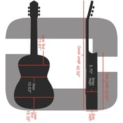 Crossrock 12 Frets OM/000 Guitar Hard Case, Multi-layer Wood Martin Guitar Case