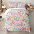 thumbnail image 2 of Erosebridal Colorful Butterfly Bed Spread Queen for Girls, Rainbow Tie Dye Queen Coverlet Set, 3-Piece 1 Quilt and 2 Pillowcases, 2 of 7