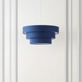 thumbnail image 6 of SAFAVIEH Clelia LED Navy Fabric Pendant Light with Navy Linen Shade, 6 of 8