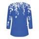 thumbnail image 4 of Fiudx Ropa de Mujer Blusa de Manga 3/4 a La Moda para Mujer, Camiseta Estampada, Top Informal, 4 of 5