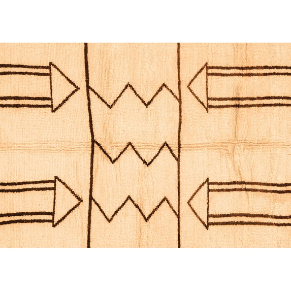 Ahgly Company Indoor Rectangle Solid Orange Modern Area Rugs, 5' x 8'